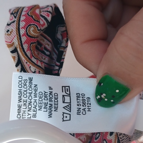 Maurices Boho Pink Paisley Wrap Skirt Midi Lightweight, sz 18W - Picture 8 of 8